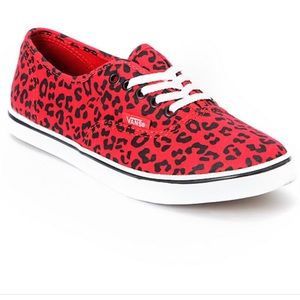 Vans Red Leopard Print
